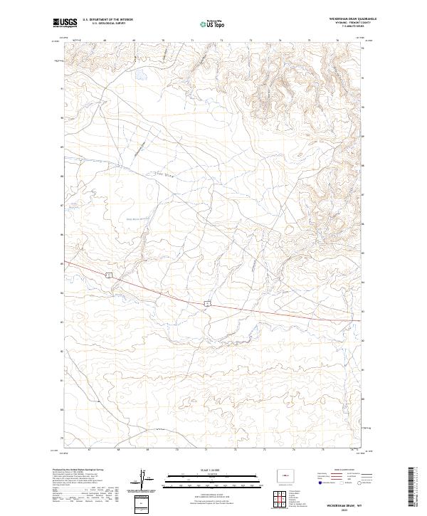 Wickersham Draw, WY — USGS 7.5-minute topo (2023)