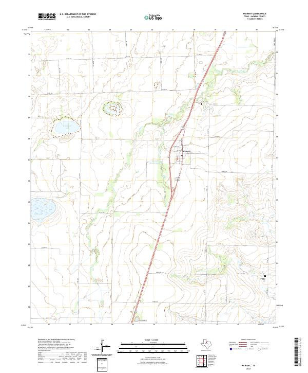 Weinert, TX — USGS 7.5-minute topo (2022)