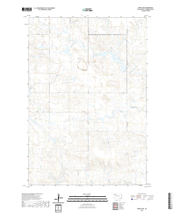 Owen Lake, SD — USGS 7.5-minute topo (2021)