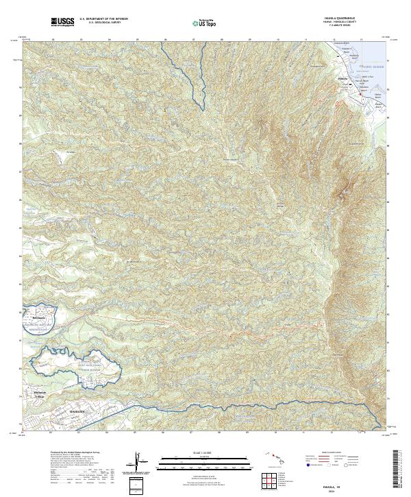 Hauula, HI — USGS 7.5-minute topo (2024)
