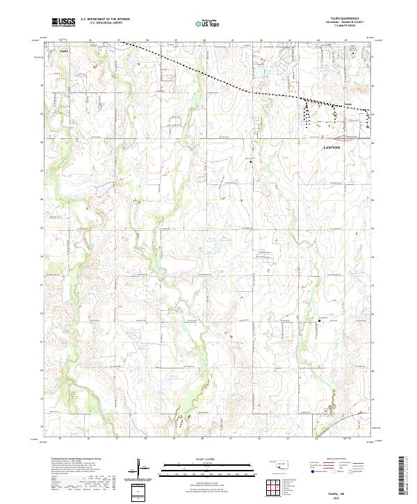 Taupa, OK — USGS 7.5-minute topo (2022)