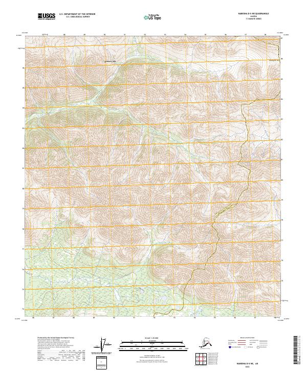 Nabesna D-5 NE, AK — USGS 7.5-minute topo (2023)