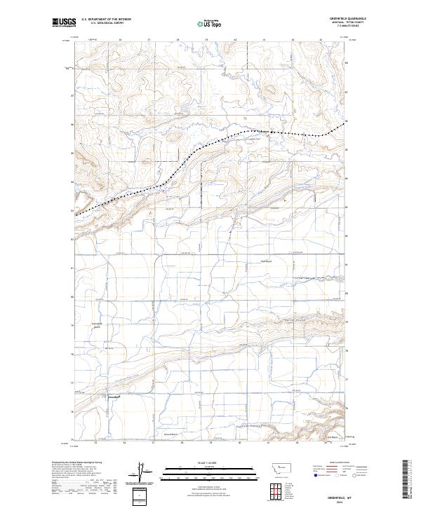 Greenfield, MT — USGS 7.5-minute topo (2024)