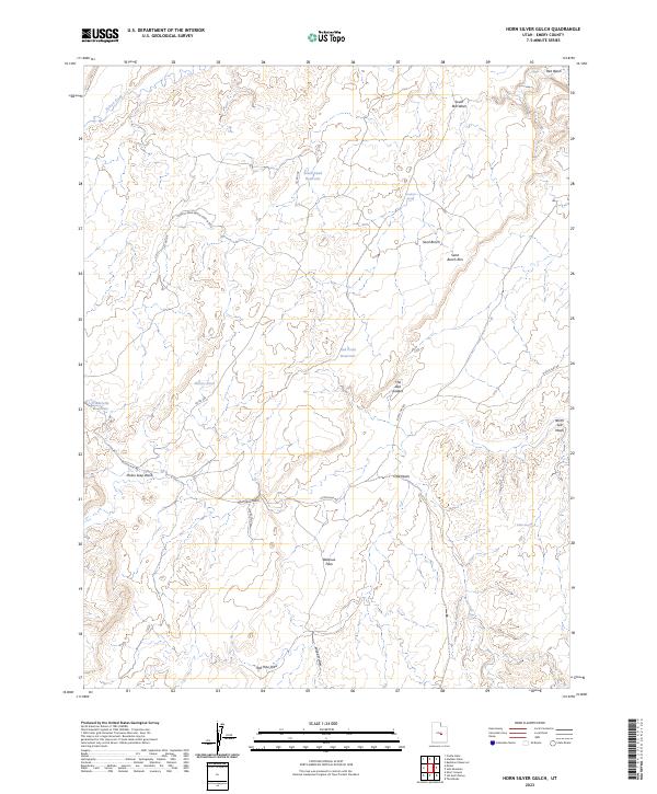 Horn Silver Gulch, UT — USGS 7.5-minute topo (2023)