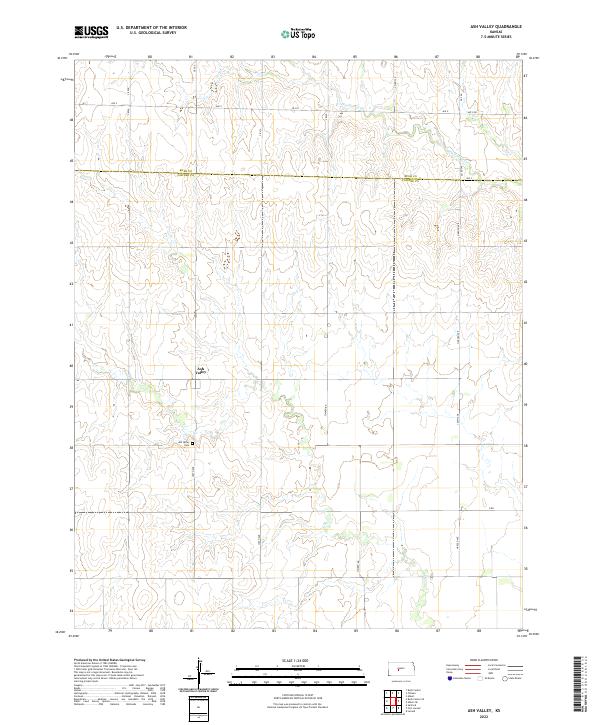 Ash Valley, KS — USGS 7.5-minute topo (2022)