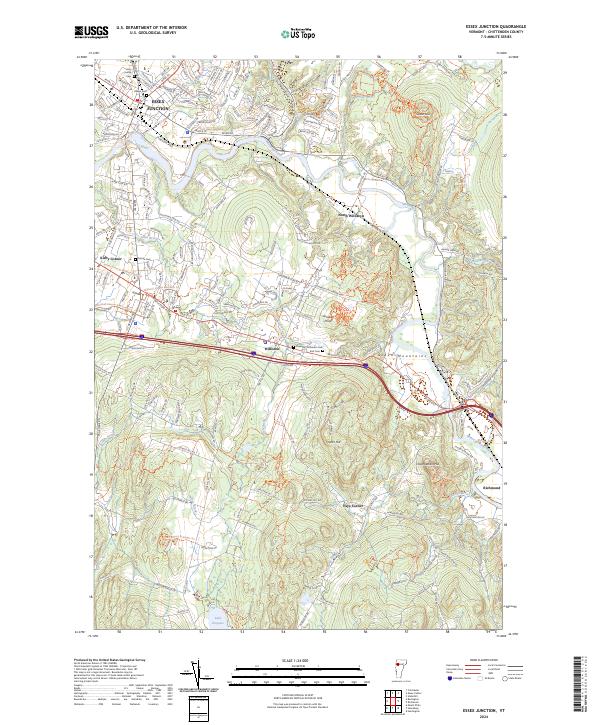 Essex Junction, VT — USGS 7.5-minute topo (2024)