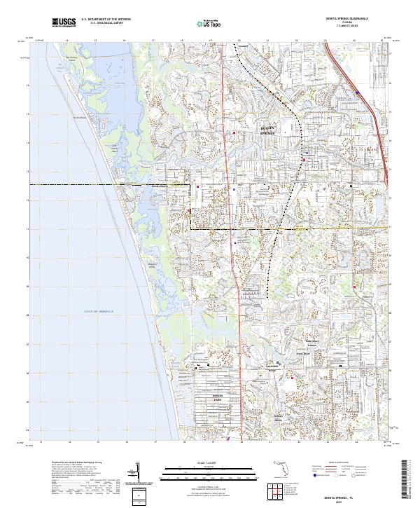 Bonita Springs, FL — USGS 7.5-minute topo (2025)