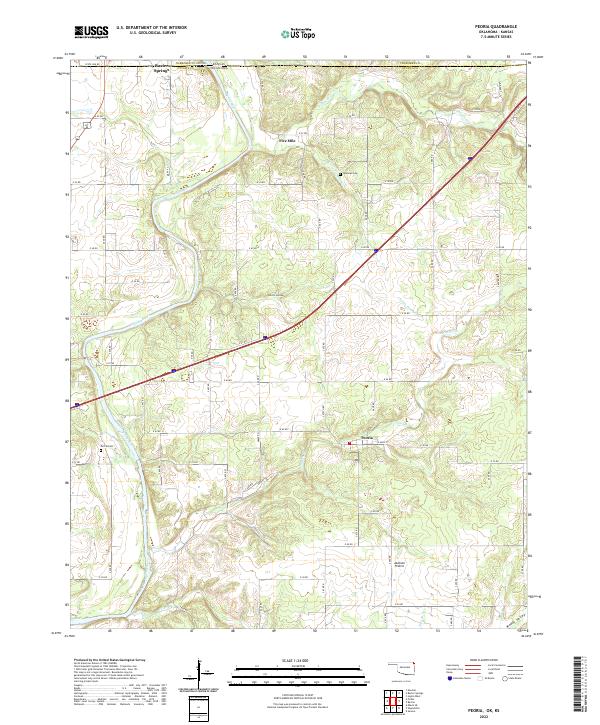 Peoria, OK-KS — USGS 7.5-minute topo (2022)