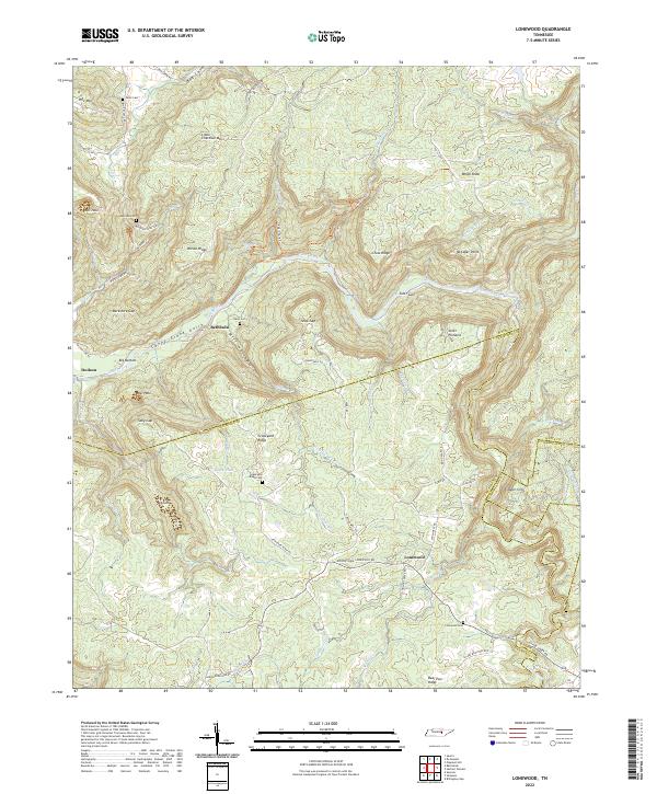 Lonewood, TN — USGS 7.5-minute topo (2022)