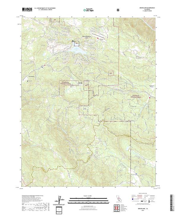Groveland, CA — USGS 7.5-minute topo (2021)