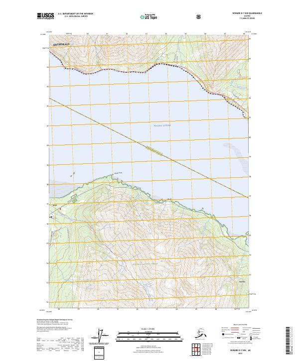 Seward D-7 NW, AK — USGS 7.5-minute topo (2023)