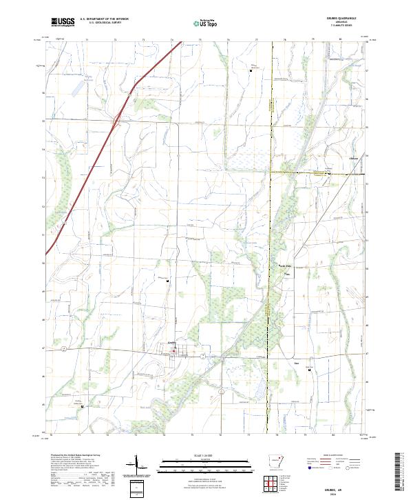 Grubbs, AR — USGS 7.5-minute topo (2024)