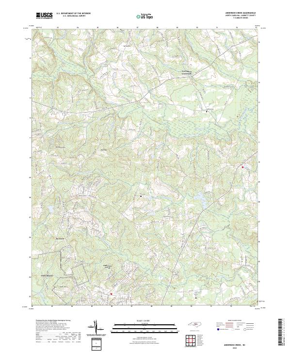 Anderson Creek, NC — USGS 7.5-minute topo (2022)