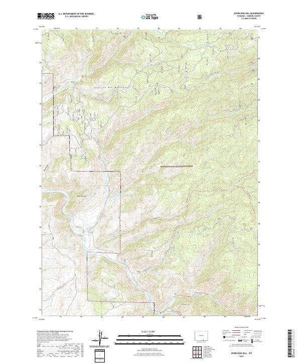 Overlook Hill, WY — USGS 7.5-minute topo (2021)