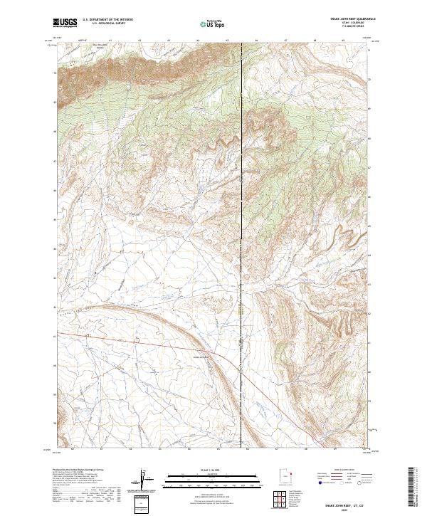 Snake John Reef, UT-CO — USGS 7.5-minute topo (2023)