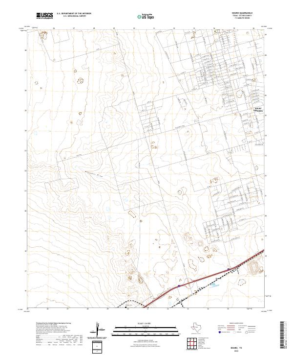 Douro, TX — USGS 7.5-minute topo (2022)