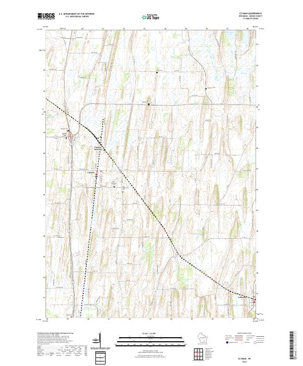 Clyman, WI — USGS 7.5-minute topo (2022)