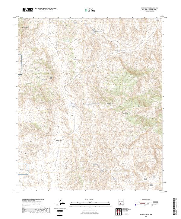 Sulphur Pass, NM — USGS 7.5-minute topo (2023)