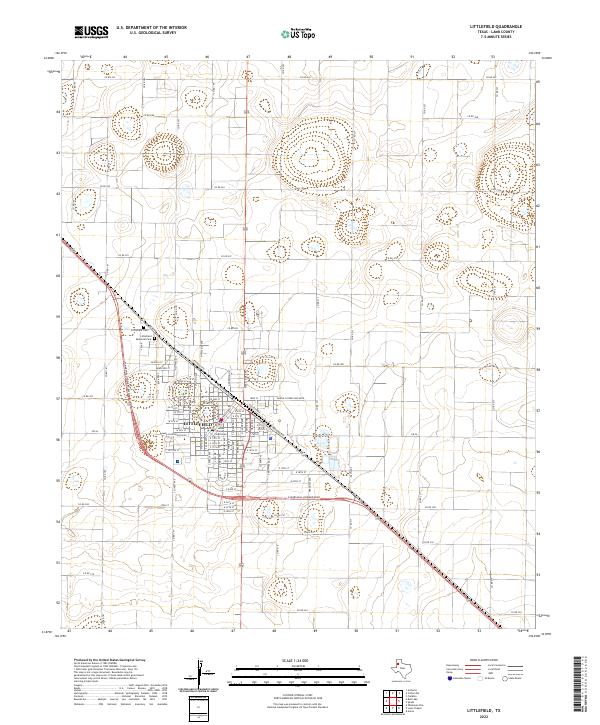 Littlefield, TX — USGS 7.5-minute topo (2022)