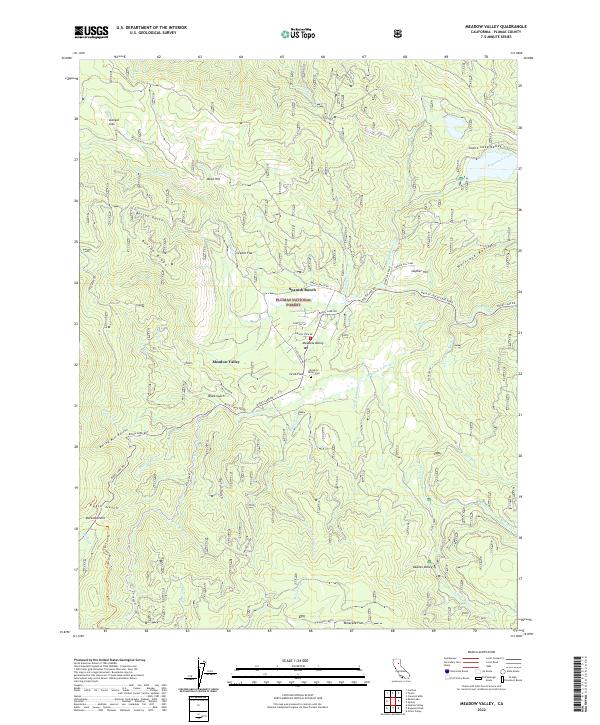 Meadow Valley, CA — USGS 7.5-minute topo (2022)