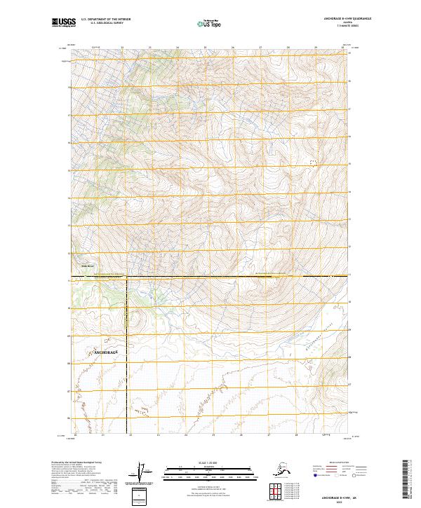 Anchorage B-4 NW, AK — USGS 7.5-minute topo (2023)