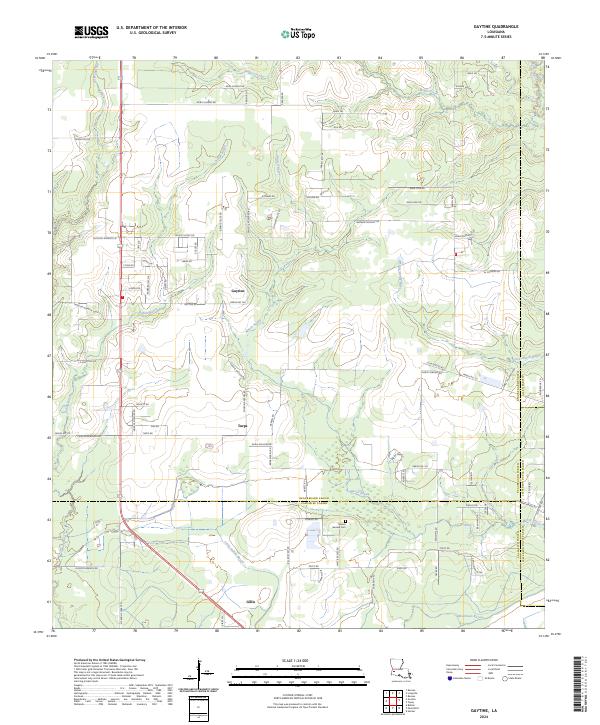 Gaytine, LA — USGS 7.5-minute topo (2024)