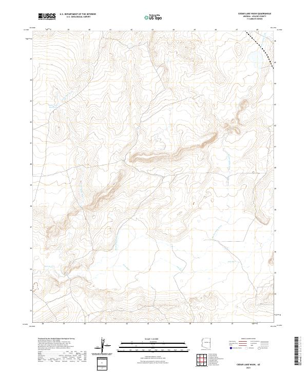 Cedar Lake Wash, AZ — USGS 7.5-minute topo (2021)