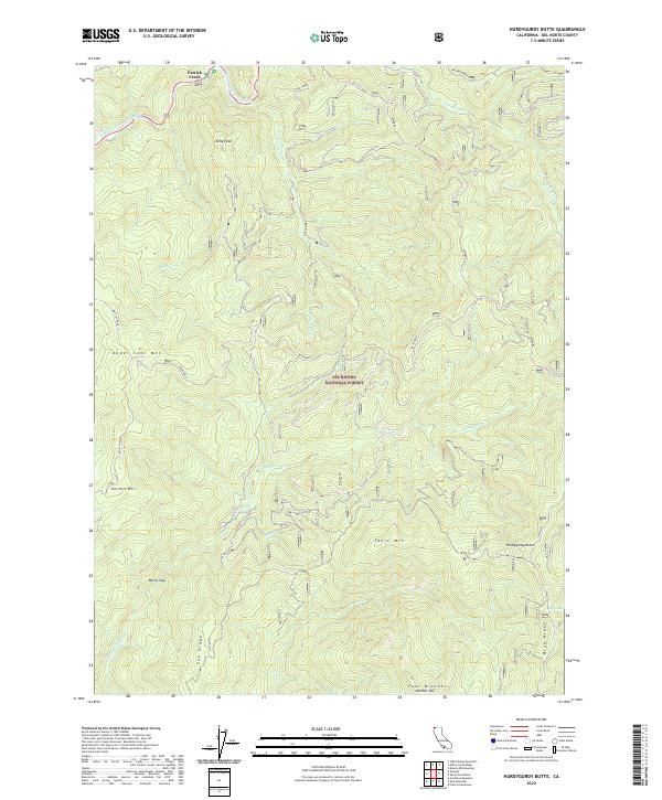 Hurdygurdy Butte, CA — USGS 7.5-minute topo (2022)