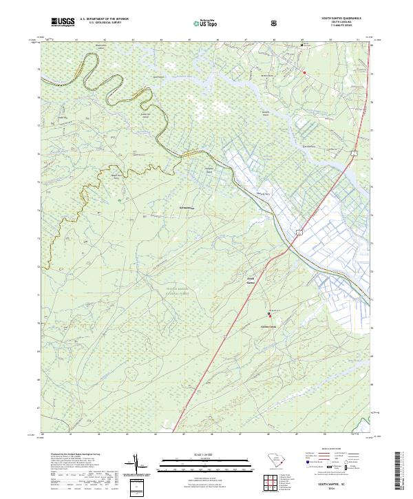 South Santee, SC — USGS 7.5-minute topo (2024)