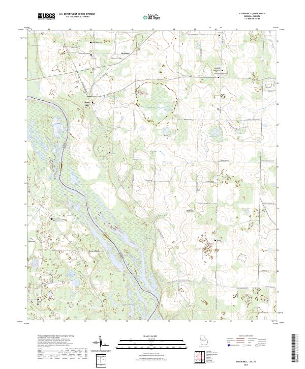Steam Mill, GA-FL — USGS 7.5-minute topo (2024)