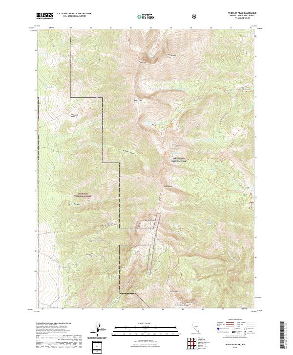 Wheeler Peak, NV — USGS 7.5-minute topo (2021)