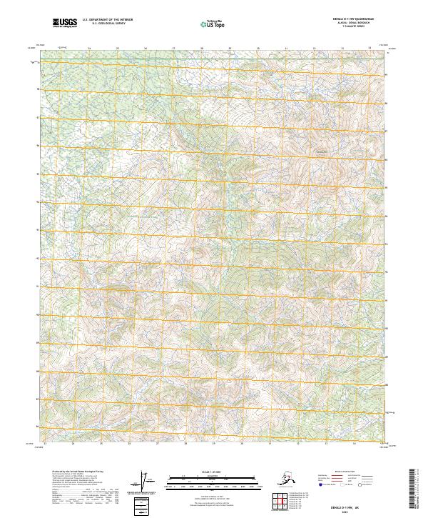 Denali D-1 NW, AK — USGS 7.5-minute topo (2023)