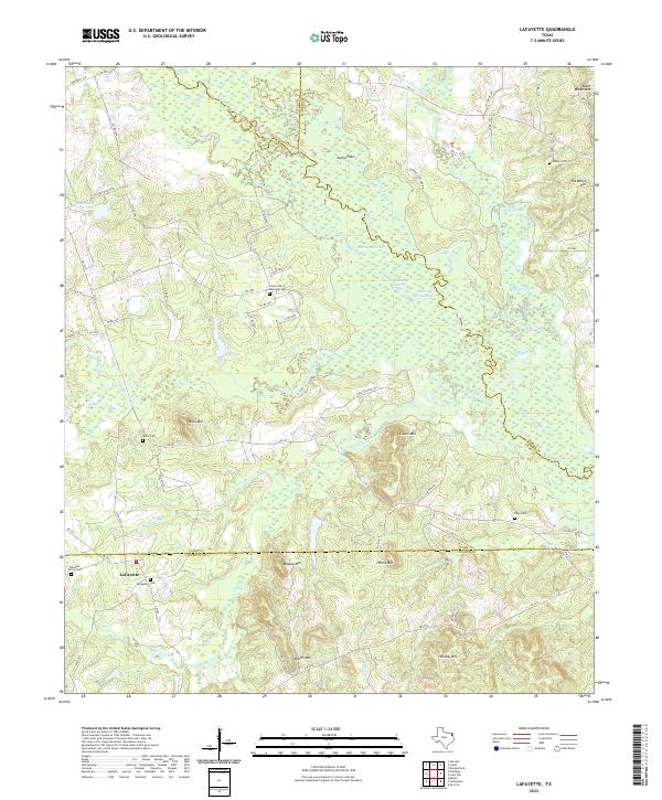 Lafayette, TX — USGS 7.5-minute topo (2022)