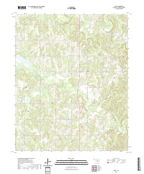 Wolf, OK — USGS 7.5-minute topo (2022)