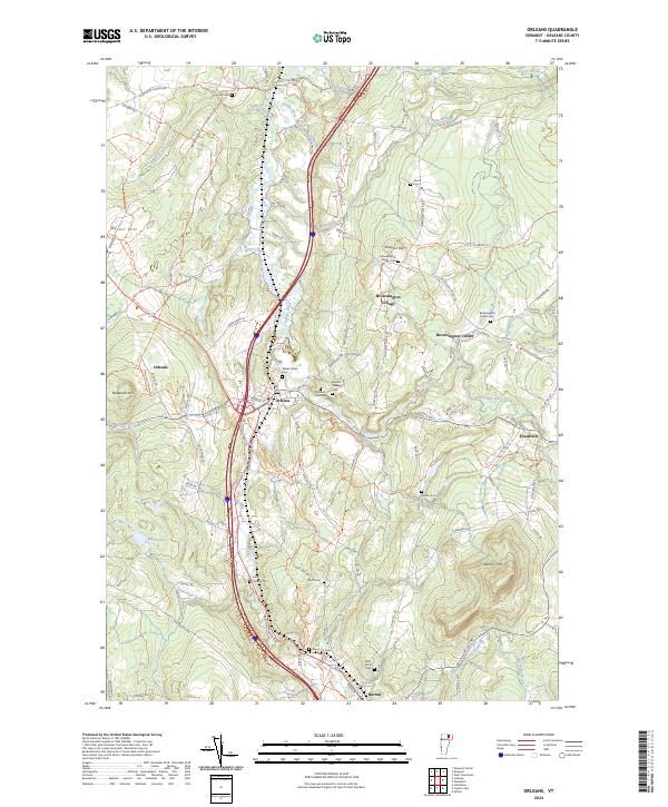 Orleans, VT — USGS 7.5-minute topo (2024)