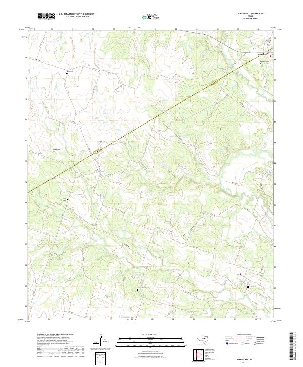 Jonesboro, TX — USGS 7.5-minute topo (2022)