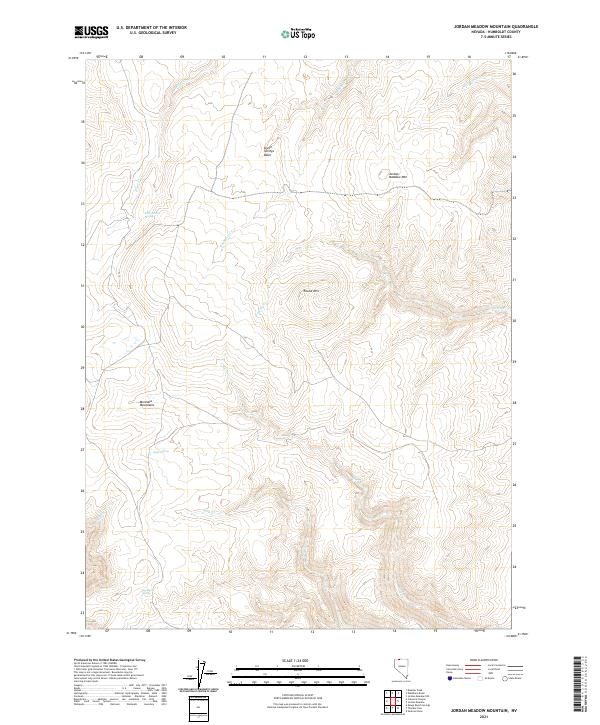 Jordan Meadow Mountain, NV — USGS 7.5-minute topo (2021)