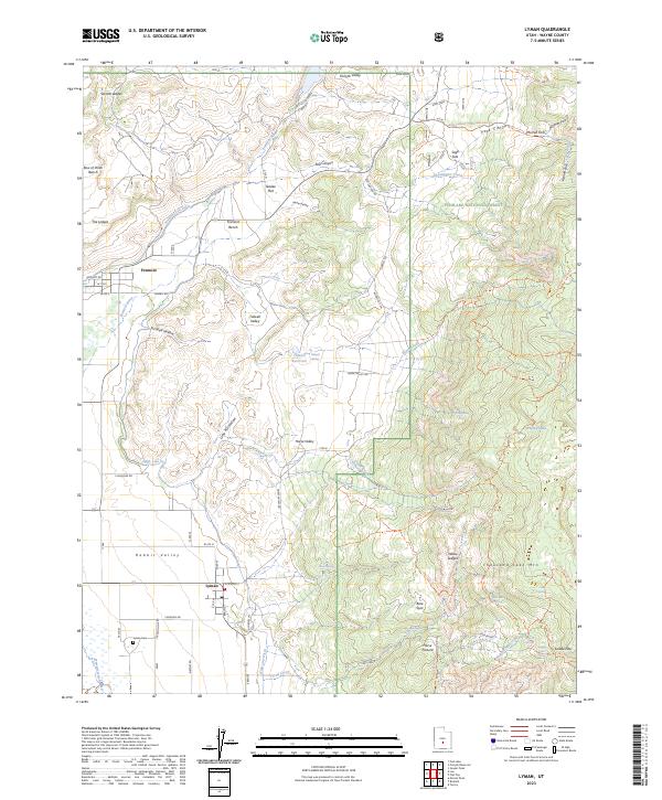 Lyman, UT — USGS 7.5-minute topo (2023)