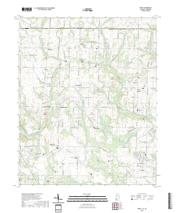 Toney, AL-TN — USGS 7.5-minute topo (2024)
