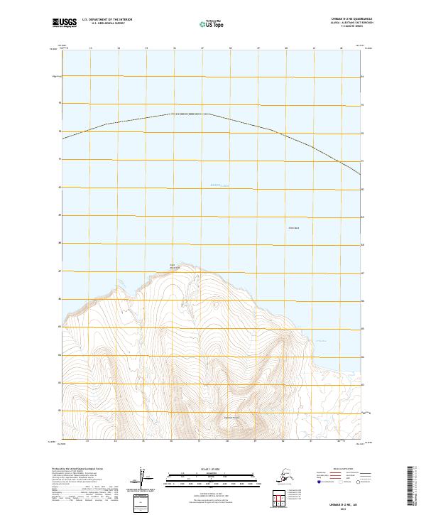 Unimak D-2 NE, AK — USGS 7.5-minute topo (2021)