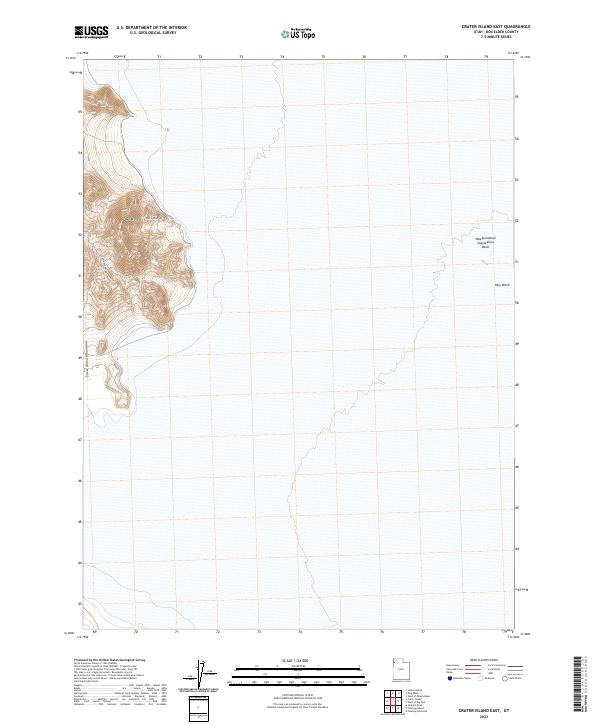 Crater Island East, UT — USGS 7.5-minute topo (2023)