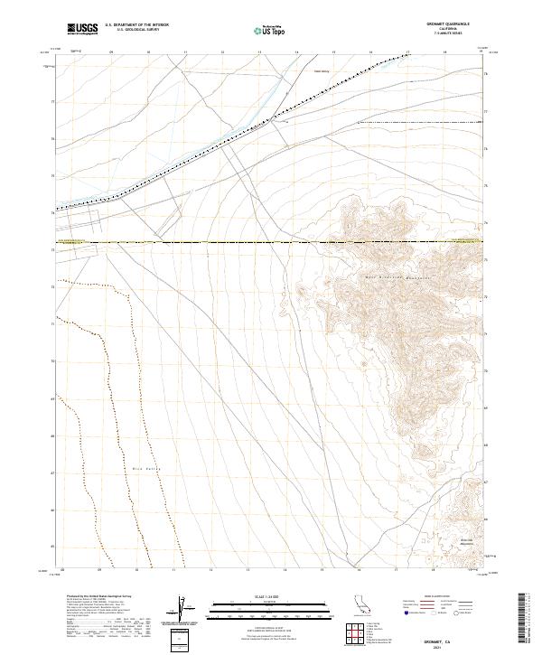 Grommet, CA — USGS 7.5-minute topo (2021)