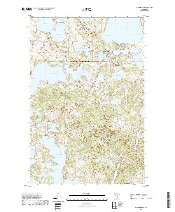 Lake Franklin, MN — USGS 7.5-minute topo (2022)