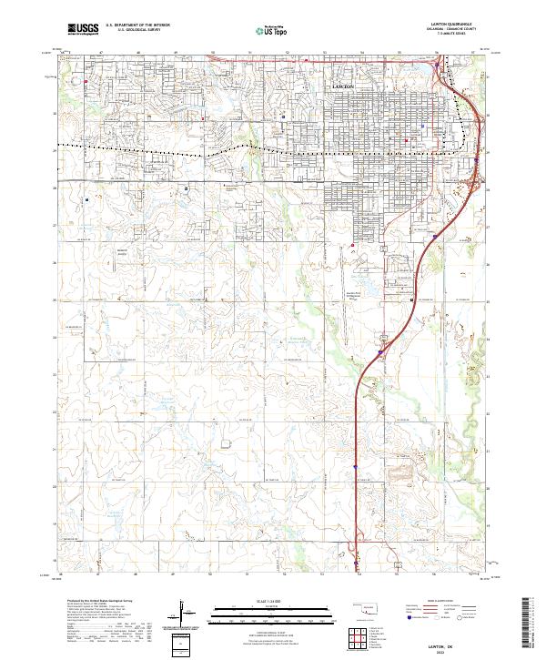 Lawton, OK — USGS 7.5-minute topo (2022)