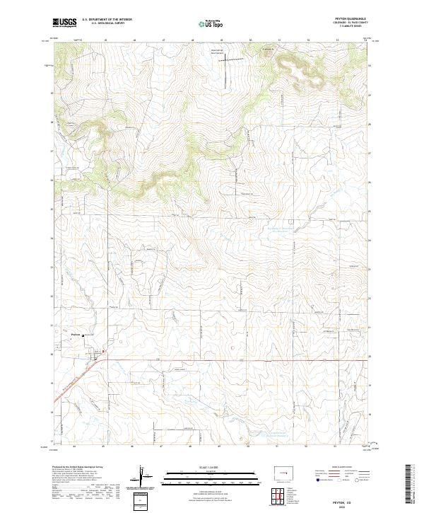 Peyton, CO — USGS 7.5-minute topo (2022)
