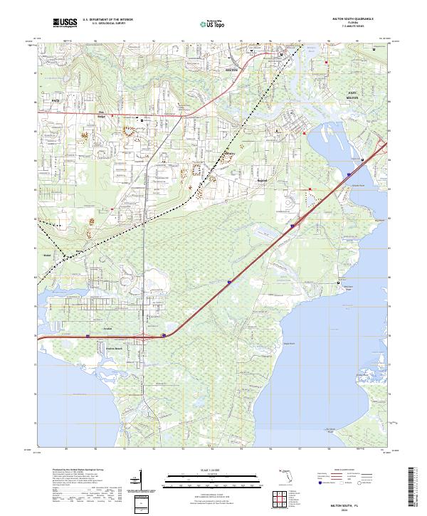 Milton South, FL — USGS 7.5-minute topo (2024)