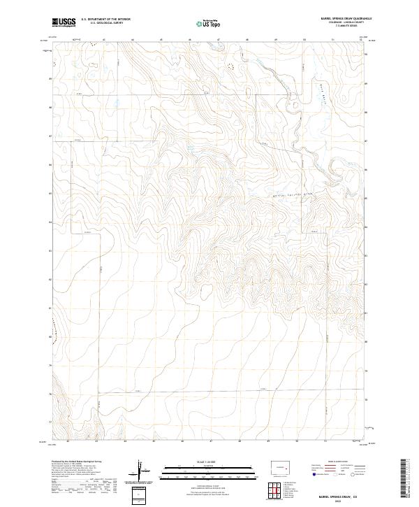 Barrel Springs Draw, CO — USGS 7.5-minute topo (2022)