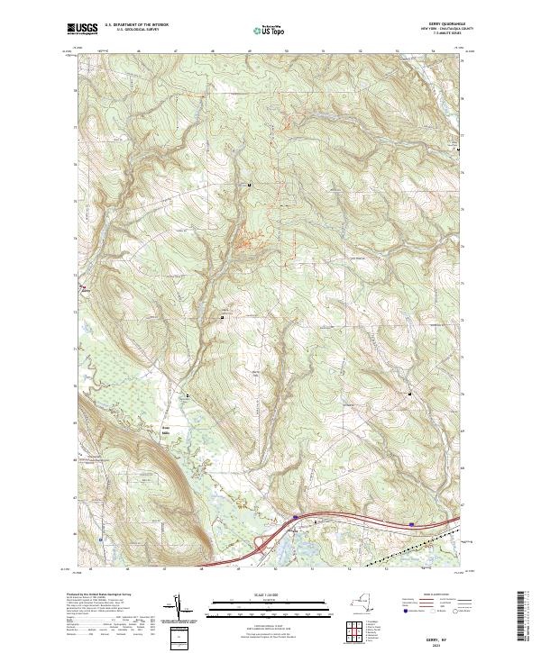 Gerry, NY — USGS 7.5-minute topo (2023)