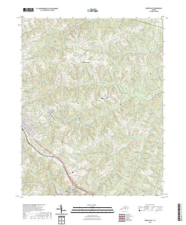Crewe East, VA — USGS 7.5-minute topo (2022)