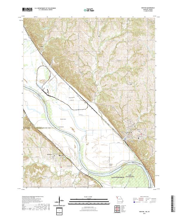 Weston, MO-KS — USGS 7.5-minute topo (2021)